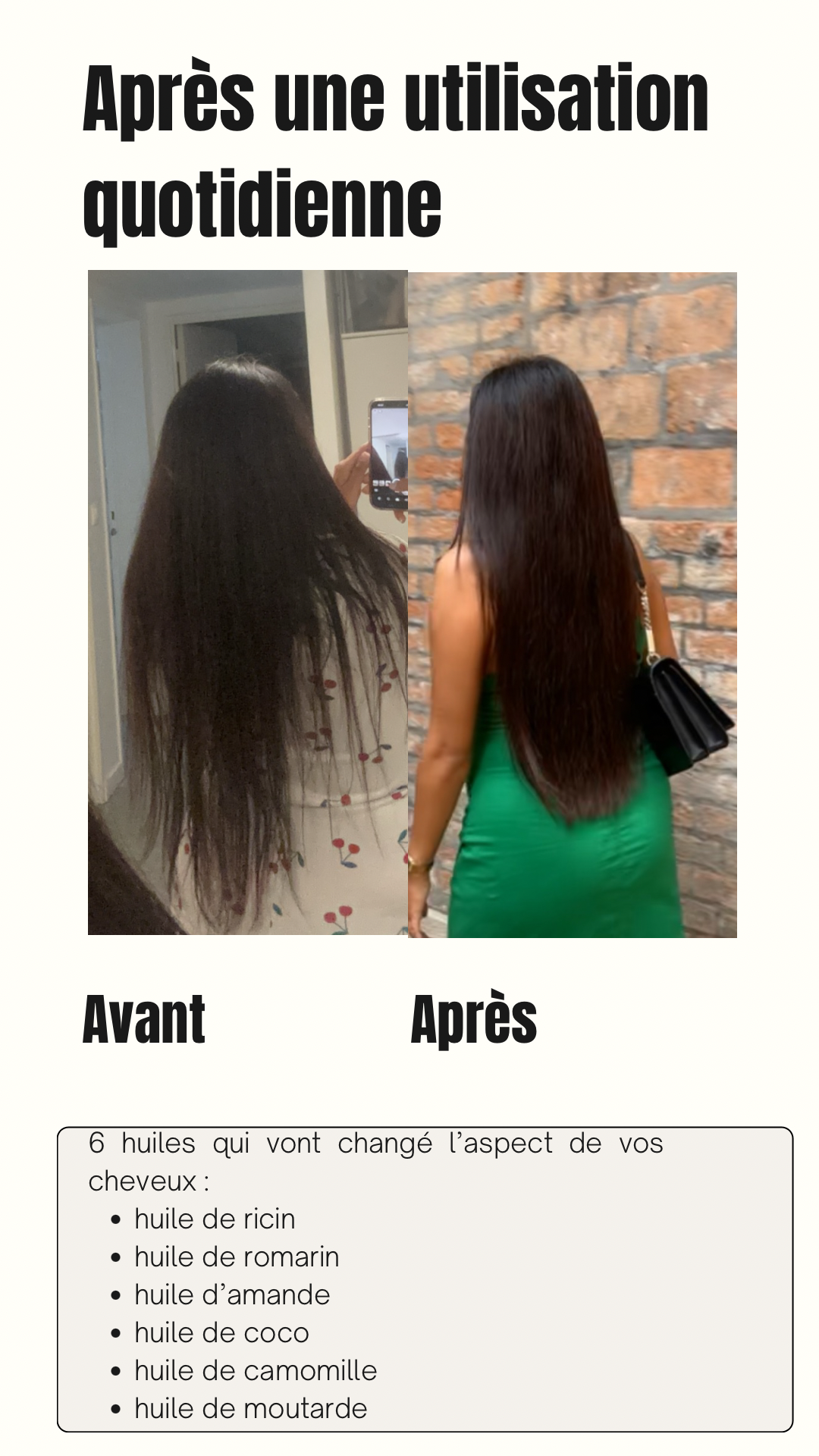 Huile miraculeuse cheveux